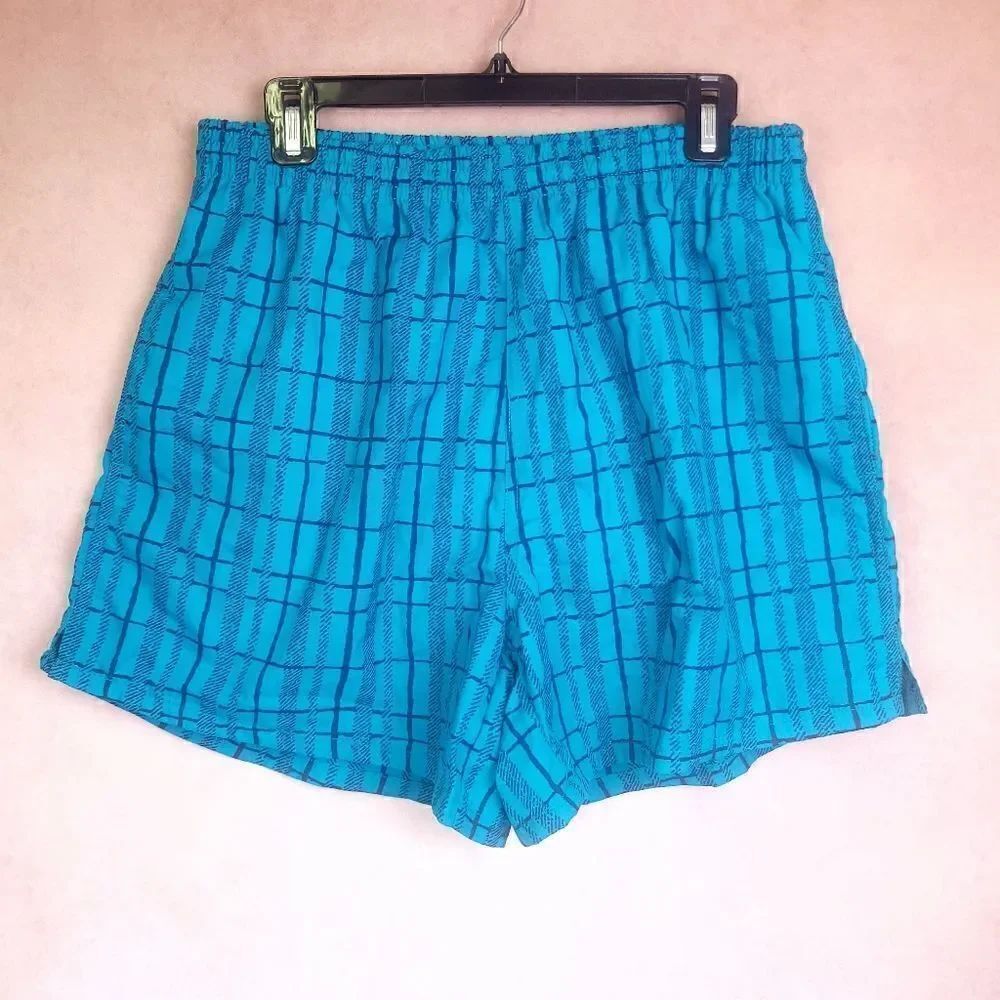 Vintage MTO Sport Swim Trunks Shorts Blue Turquoise Size Lg